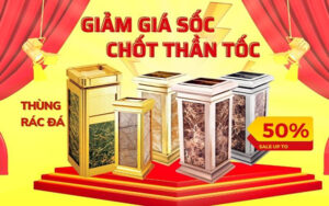Giảm giá thùng rác đá