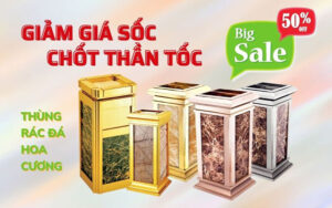 Giảm giá thùng rác đá