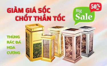 [Super Sale] Giảm giá 50% khi mua thùng rác đá tại thungrac.com.vn