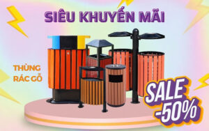 Giảm giá thùng rác gỗ