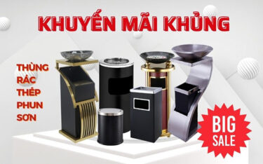 [Big Sale] Giảm giá 50% khi mua thùng rác thép tại thungrac.com.vn