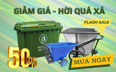 [Sale Off] Giảm giá 50% khi mua xe gom rác tại thungrac.com.vn