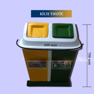 Thùng rác 2 ngăn composite