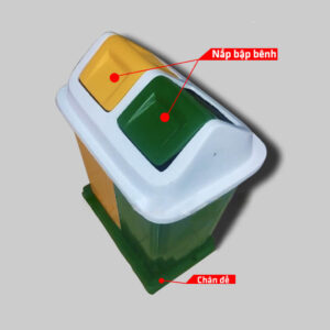 Thùng rác 2 ngăn composite