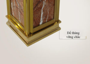 Thùng rác đá cửa bỏ rác bên hông