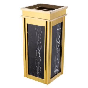 Thùng rác đá cửa bỏ rác phía trên