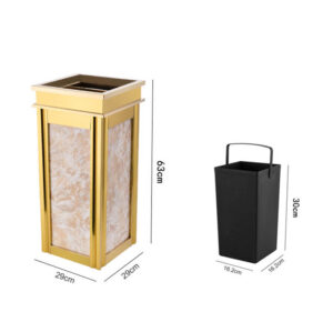 Thùng rác đá cửa bỏ rác phía trên