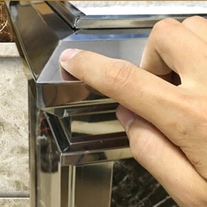 Thùng rác đá inox trắng