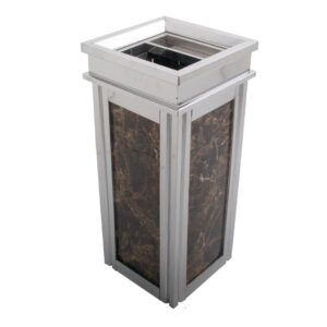 Thùng rác đá inox trắng