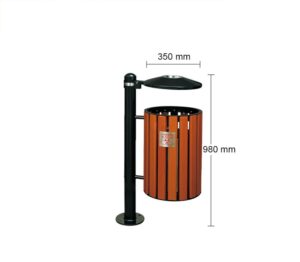 Thùng rác gỗ treo đơn