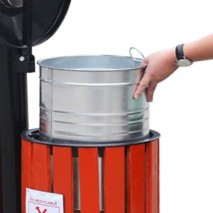 Thùng rác gỗ treo đơn