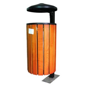 Thùng rác gỗ treo đơn