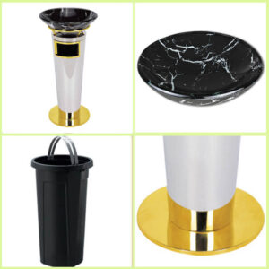 Thùng rác inox có khay thủy tinh