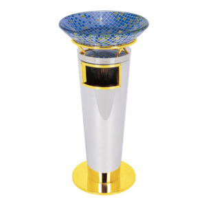 Thùng rác inox có khay thủy tinh