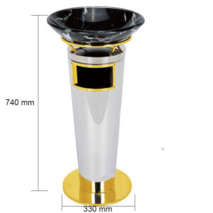 Thùng rác inox có khay thủy tinh