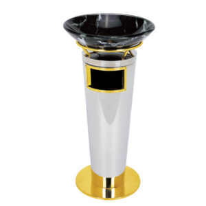 Thùng rác inox có khay thủy tinh