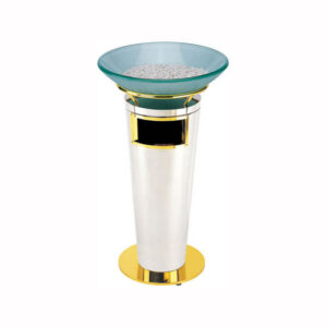Thùng rác inox có khay thủy tinh