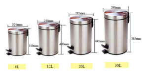 Thùng rác inox đạp chân