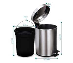 Thùng rác inox đạp chân 5 lít