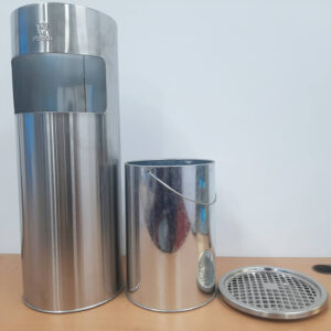 Thùng rác inox gạt tàn hình tròn