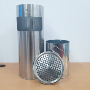 Thùng rác inox gạt tàn hình tròn