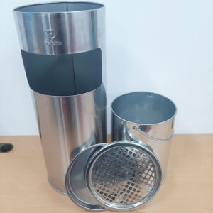 Thùng rác inox gạt tàn hình tròn
