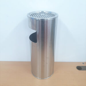 Thùng rác inox gạt tàn hình tròn