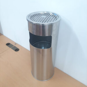 Thùng rác inox gạt tàn hình tròn