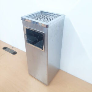 Thùng rác inox gạt tàn hình vuông