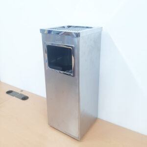 Thùng rác inox gạt tàn hình vuông