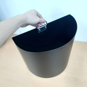 Thùng rác inox hình bán nguyệt