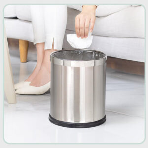 Thùng rác inox không nắp