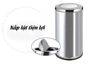 Thùng rác inox nắp lật