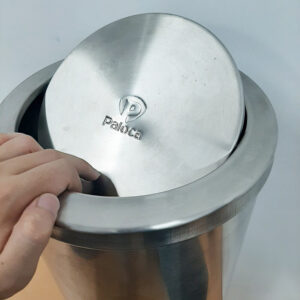 Thùng rác inox nắp lật ø250