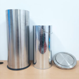 Thùng rác inox nắp lật ø250