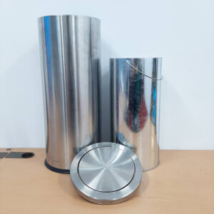 Thùng rác inox nắp lật ø250