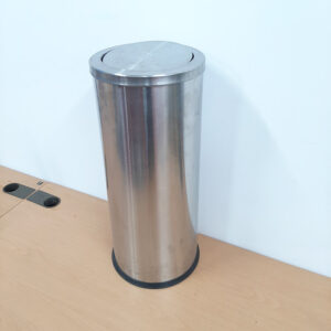 Thùng rác inox nắp lật ø250