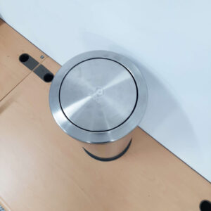 Thùng rác inox nắp lật ø250