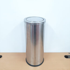 Thùng rác inox nắp lật ø250