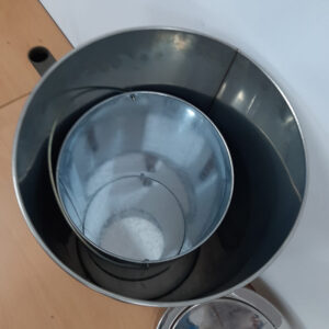 Thùng rác inox nắp lật ø300