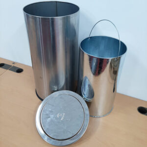Thùng rác inox nắp lật ø300