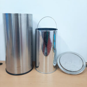 Thùng rác inox nắp lật ø300