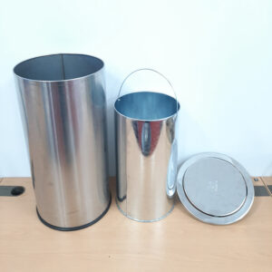 Thùng rác inox nắp lật ø300