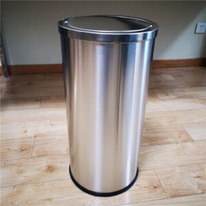 Thùng rác inox nắp lật ø300