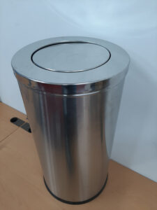 Thùng rác inox nắp lật ø380