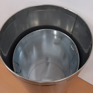 Thùng rác inox nắp lật ø380