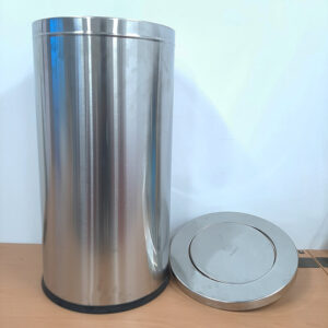 Thùng rác inox nắp lật ø380