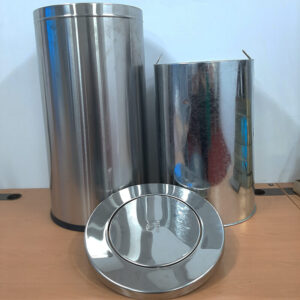 Thùng rác inox nắp lật ø380