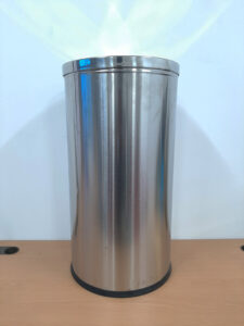 Thùng rác inox nắp lật ø380