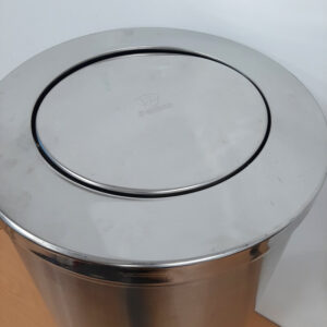 Thùng rác inox nắp lật ø380